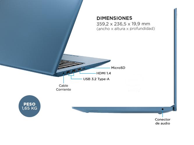 Notebook Lenovo IP 3 Ryzen 7 ram 8G SSD 256G Windows 11 - 5