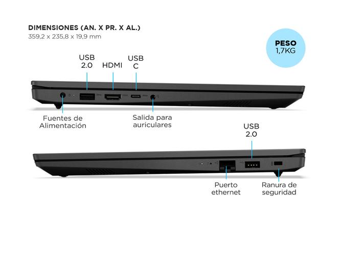 Notebook Lenovo V15 G2 intel core I7 Ram 8Gb SSD 256GB FreeDOS 156 - 4