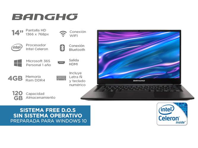 Notebook Bangho Max L4 i1 Intel Celeron ram 4gb Ssd 120gb 14 Pulg - 1