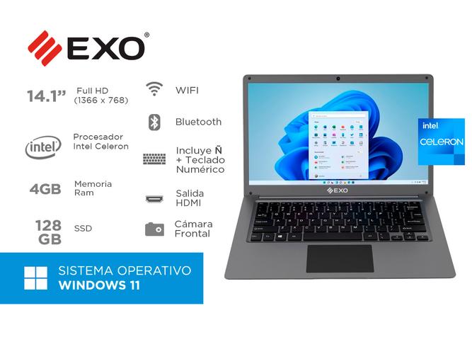 Notebook Exo Smart T56 Celeron Ram 4 GB SSD 128GB Windows 11 - 1