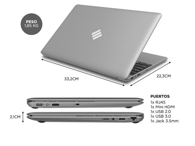Notebook Exo Intel core I3 8GB SSD 256GB Pantalla 15.6