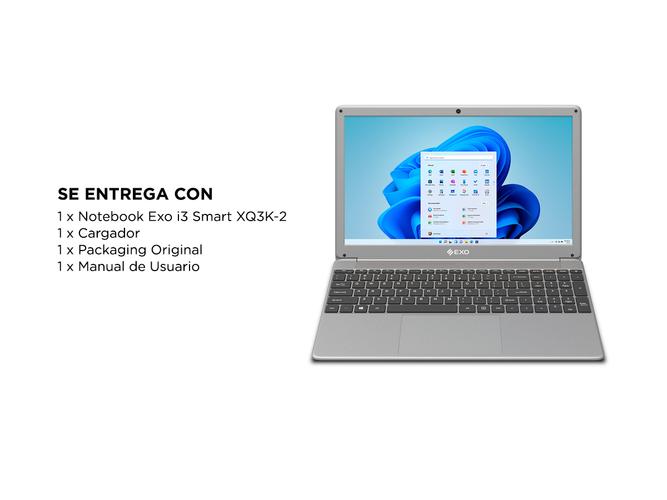 Notebook Exo Intel core I3 8GB SSD 256GB Pantalla 15.6