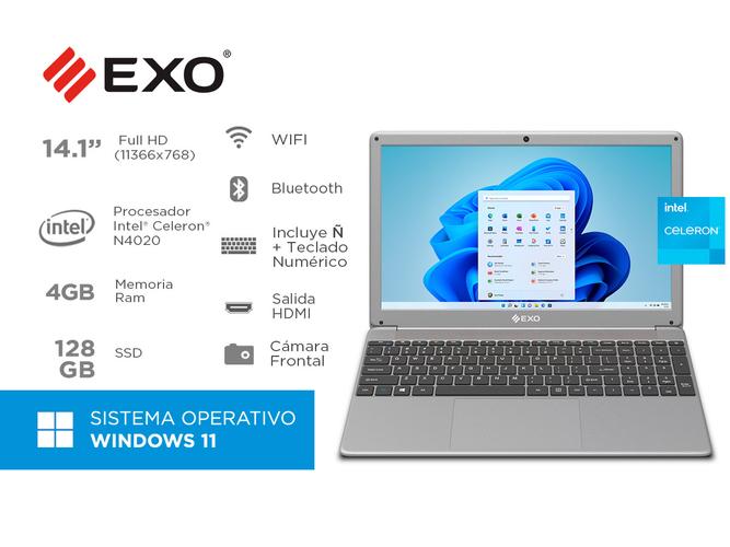 Notebook Exo Smart L66 Dual Core 128GB SSD 4 GB RAM Windows 11 - 1