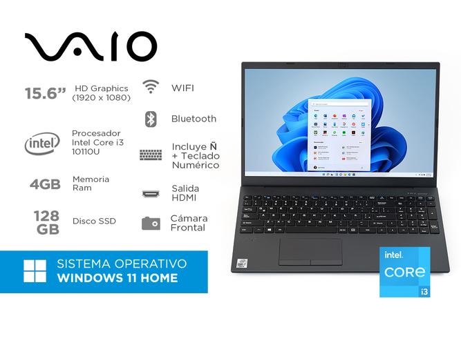 Notebook Vaio Intel core I3 Ram 4GB SSD 128GB Windows - 1
