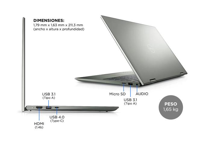 Notebook Dell Inspiron 7415 Ryzen 5 Ram 8 GB SSD 256 GB Windows 11 - 5