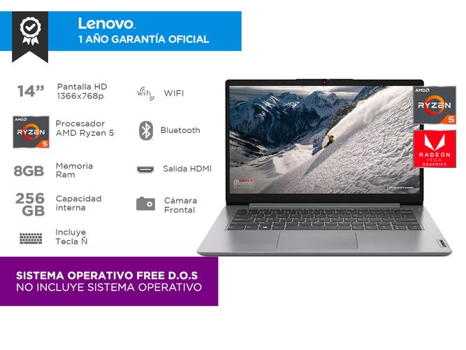 Notebook Lenovo Ideapad AMD Ryzen 5 Ram 8GB SSD 256GB - 1