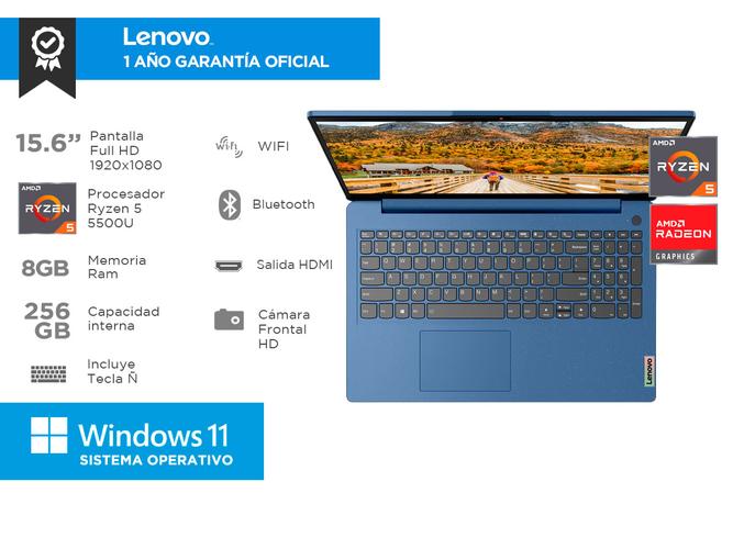 Notebook Lenovo Ideapad AMD Ryzen 5 8GB Ram 256GB SSD  - 1