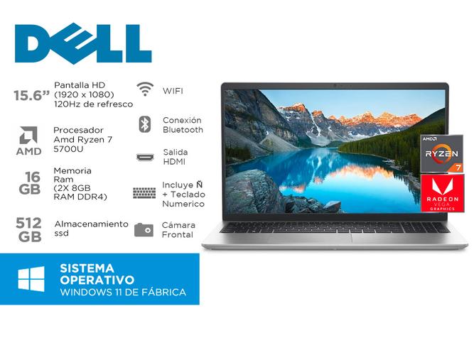 Notebook Dell Inspiron 3525 Ryzen 7 16gb 512gb 15.6