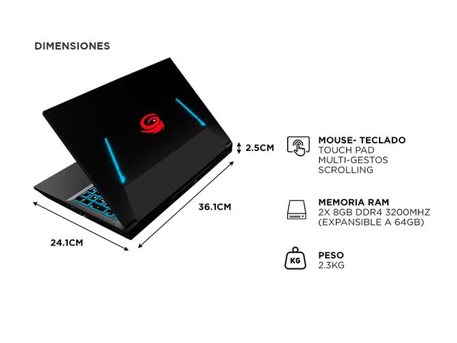 Notebook Bangho GM-15Z13 Core i5-13420H 16 GB 1Tb SSD M2 156 FHD GTX 1650 4Gb FREE DOS - 5