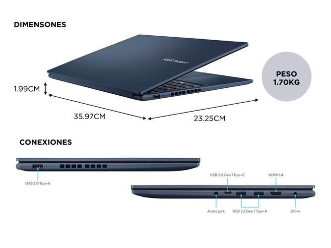 Notebook ASUS Vivobook 15 Intel®Core™ i7 16GB 512GB X1502ZA-EJ1545W - 5