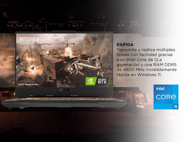 Notebook ASUS TUF Gaming F15 Intel® Core™ i5 12 núcleos NVIDIA® GeForce RTX™ 3050 16 GB 512GB FX507ZC4-HN038W - 2