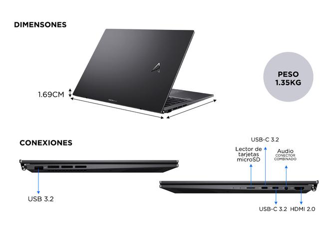 Notebook ASUS Zenbook 14 AMD Ryzen™ 5 16GB 512GB UM3402YA-KP373W - 5