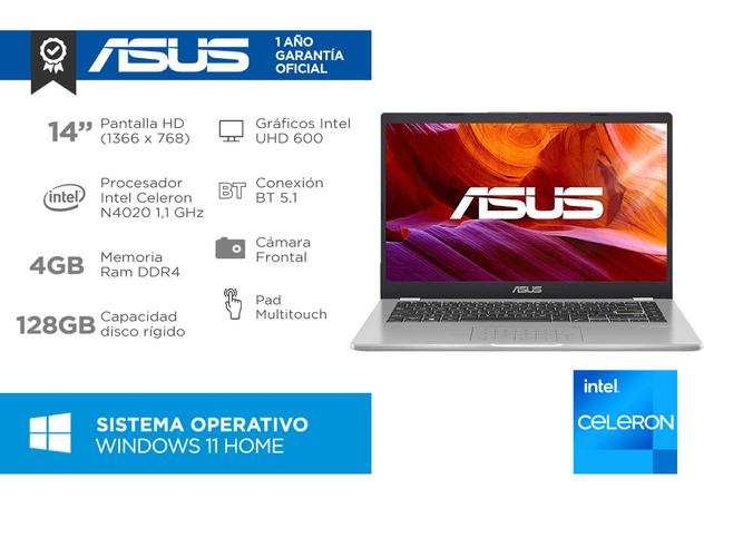 Notebook ASUS Vivobook Go 14 Intel® Celeron® 4GB 128G E410MA-BV1181W - 1