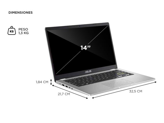 Notebook ASUS Vivobook Go 14 Intel® Celeron® 4GB 128G E410MA-BV1181W - 5