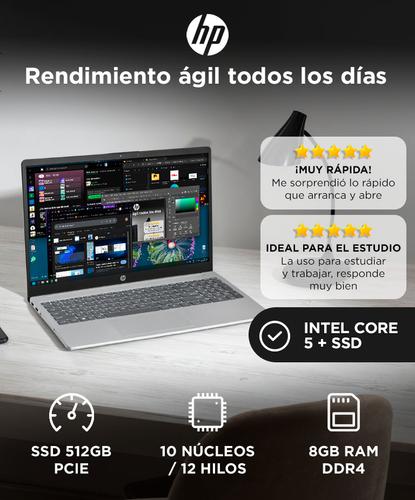 Notebook HP 15 Core 5 120U 8GB 512GB SSD Pantalla FHD Sistema operativo  FreeDOS - 1