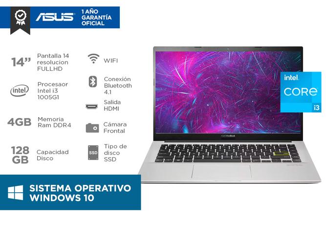 Notebook Asus X413JA-211 Intel Core i3 4gb ssd 128gb Windows 10 FHD 14 Pulg Outlet - 1