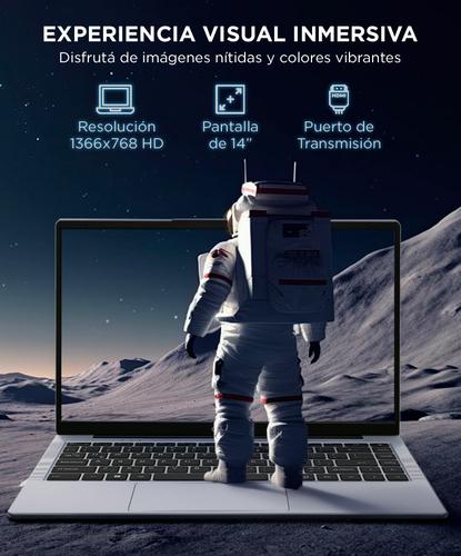 Notebook Gadnic 14 Pulgadas Intel Celeron N4500 RAM 4GB SSD 128GB Cámara Frontal Con Soporte - 2