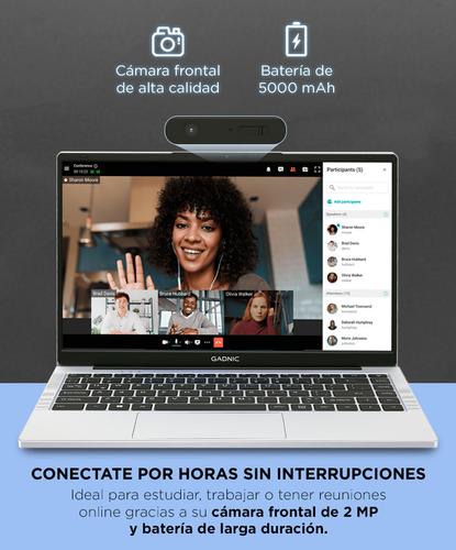 Notebook Gadnic 14 Pulgadas Intel Celeron N4500 RAM 4GB SSD 128GB Cámara Frontal Con Soporte - 4