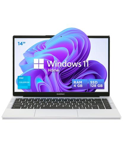 Notebook Gadnic 14 Pulgadas Intel Celeron N4500 RAM 4GB SSD 128GB Cámara Frontal Con Soporte - 6