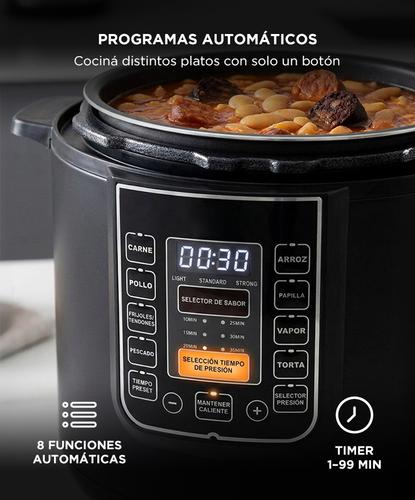 Olla a Presión Eléctrica Programable CUK By Gadnic VitaPress 6L Multifunción 1000W con Panel Táctil Timer  - 2