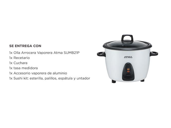 Olla Electrica Arrocera ATMA SUMB1P Vaporera + Kit para hacer sushi - 5