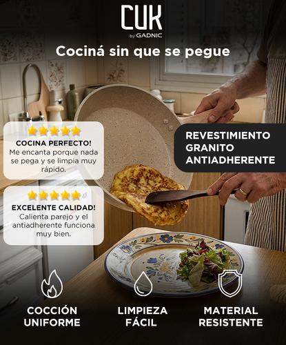 Sartén Granito CUK By Gadnic 24cm Antiadherente Inducción Aluminio  - 1