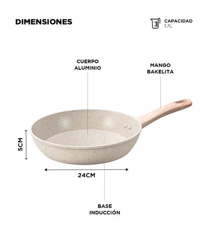 Sartén Granito CUK By Gadnic 24cm Antiadherente Inducción Aluminio  - 5