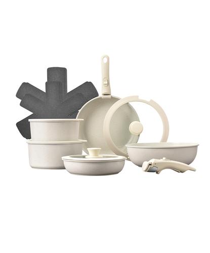 Batería de Cocina Set de Ollas y Sartenes Gadnic Aluminio Antiadherente Mango Desmontable Cacerola  - 6