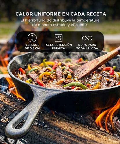 Set x 3 Sartenes Hierro Fundido CUK By Gadnic Inducción Cocina  - 2