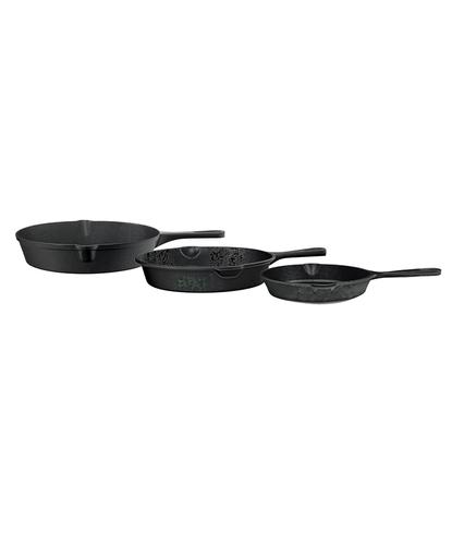 Set x 3 Sartenes Hierro Fundido CUK By Gadnic Inducción Cocina  - 6