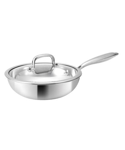 Sartén Con Tapa De Vidrio Templado Cuk By Gadnic 28 cm Multicapa Acero Inoxidable 3.7 Lts Mango  - 6
