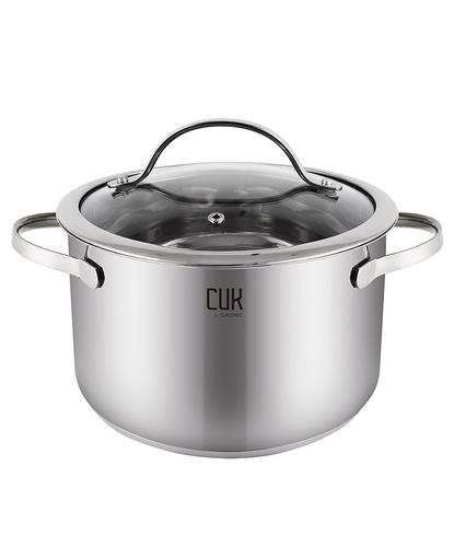 Olla Cacerola Cuk By Gadnic Acero Inoxidable Triple Fondo Con Tapa De Vidrio Templado 4 Litros  - 6