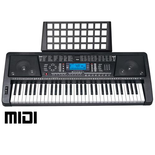 Órgano Eléctrico Gadnic T04 61 Teclas Display LCD Midi 128 Ritmos 4 1/2 Octavas - 0
