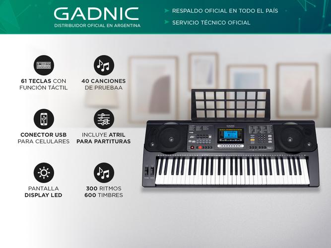 Teclado-Organo Musical Gadnic KEYS8 61 Teclas - 1