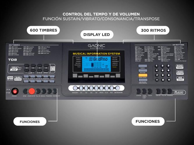 Teclado-Organo Musical Gadnic KEYS8 61 Teclas - 2