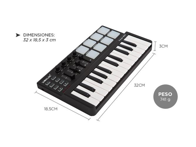 Mini Teclado Panda Mini 25 Teclas USB - 4