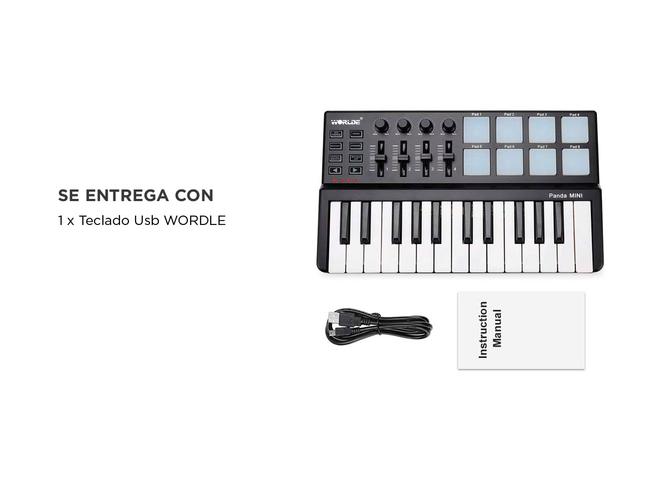 Mini Teclado Panda Mini 25 Teclas USB - 5