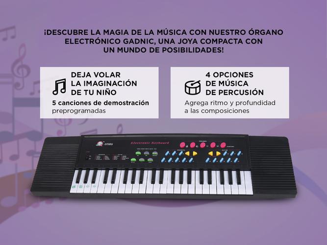 Órgano Musical Gadnic T050 Teclado Para Niños  - 3