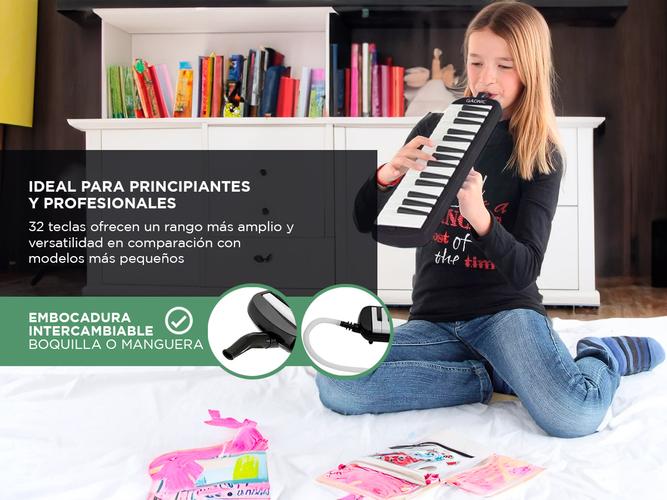 Flauta Melódica Gadnic Piano 32 Teclas + Accesorios - 2