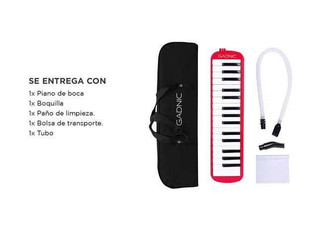 Flauta Melódica Gadnic Piano 32 Teclas + Accesorios - 5