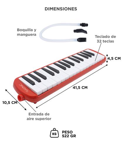 Flauta Melódica Gadnic Piano 32 Teclas  Accesorios - 5