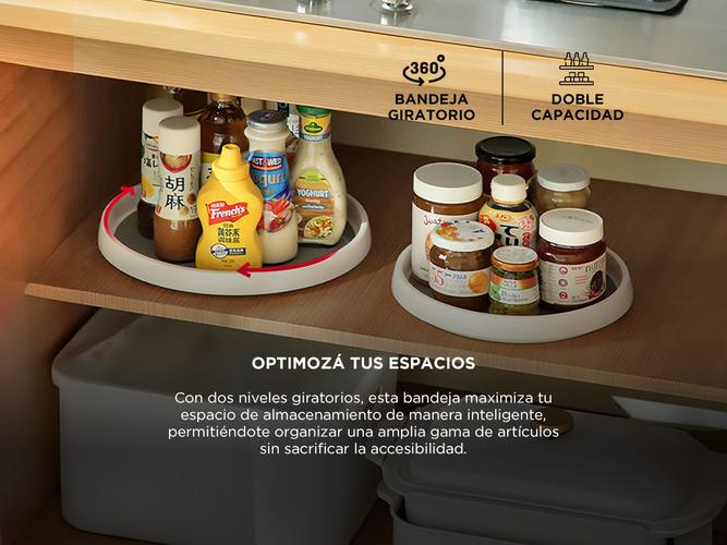 Bandeja Giratoria Gadnic Plato Organizador Doble - 2