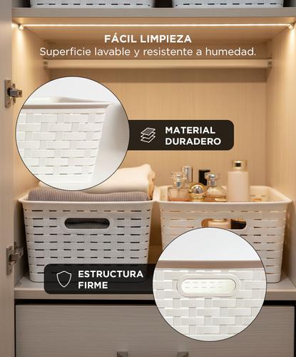 Set X4 Organizadores Gadnic Canastos Medianos 40cm 16L - 3