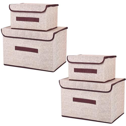 Set x4 Cajas de Tela Gadnic Canasto Organizador - 0