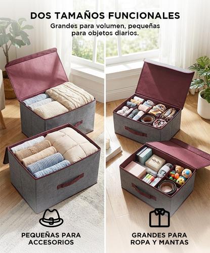 Set x4 Cajas de Tela Gadnic Canasto Organizador - 2