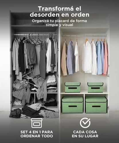 Set x4 Cajas de Tela Gadnic Canasto Organizador - 4