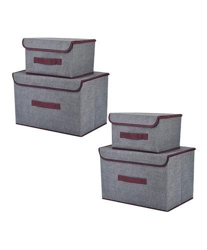 Set x4 Cajas de Tela Gadnic Canasto Organizador - 6