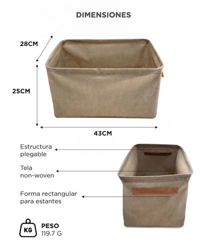 Set X4 Cajas Organizadoras GADNIC Plegables Contenedores De Tela Multiuso  - 5