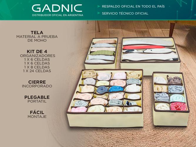 Organizadores Plegables Gadnic ORGCJ20 Para Cajones Ropa Interior 4 Piezas - 1