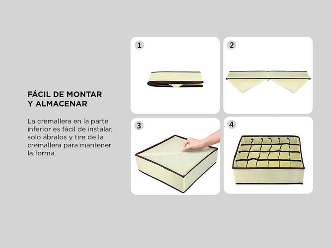 Organizadores Plegables Gadnic ORGCJ20 Para Cajones Ropa Interior 4 Piezas - 3